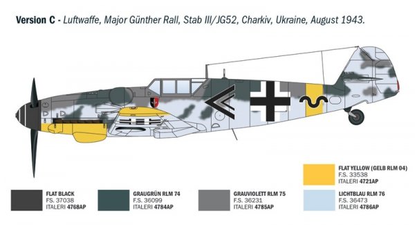 Italeri 1483 Bf 109 G-6 Aces 1/72
