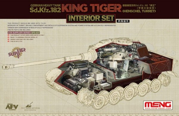 Meng Model SPS-037 Sd.Kfz.182 &quot;King Tiger&quot; (Henschel Turret) Interior Set 1/35