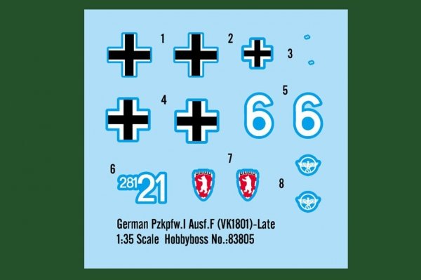 Hobby Boss 83805 German Pzkpfw.I Ausf.F (VK18.01) Late (1:35)