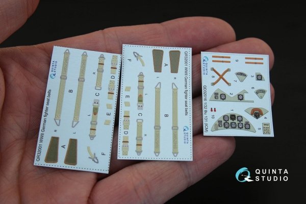 Quinta Studio QD32016 Bu 131 3D-Printed &amp; coloured Interior on decal paper (for ICM kit) 1/32
