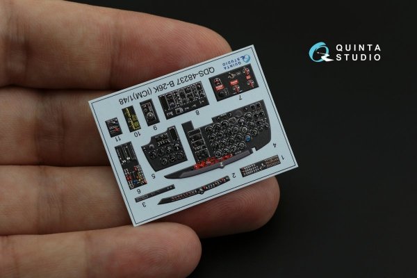 Quinta Studio QDS-48237 B-26K 3D-Printed &amp; coloured Interior on decal paper (ICM) (Small version) 1/48