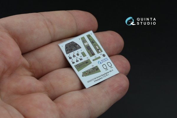 Quinta Studio QD72198 Bristol Beaufighter Mk.X 3D-Printed coloured Interior on decal paper (Hasegawa) 1/72