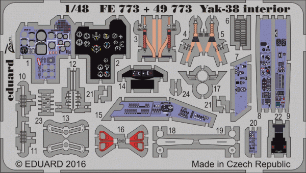 Eduard 49773 Yak-38 interior 1/48 Hobby Boss