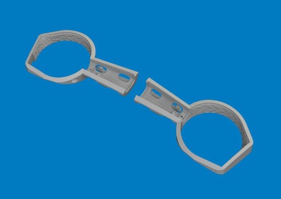 Eduard 6481186 Bf 109G wheel bays angular PRINT EDUARD 1/48
