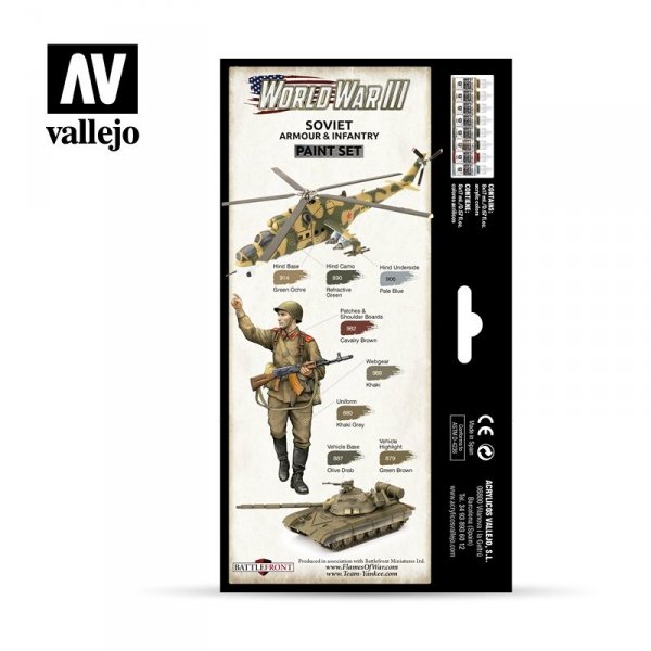 Vallejo 70221 WWIII Soviet Armour &amp; Infantry 8x17ml