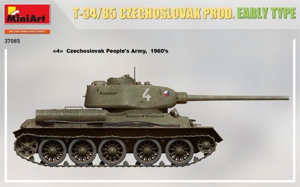 MiniArt 37085 T-34/85 CZECHOSLOVAK PROD. EARLY TYPE 1/35