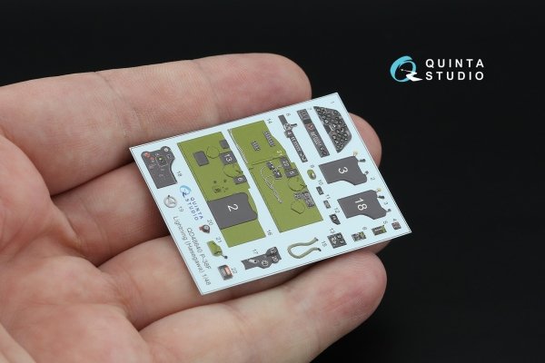 Quinta Studio QD48640 P-38F Lightning 3D-Printed &amp; coloured Interior on decal paper ( Hasegawa ) 1/48