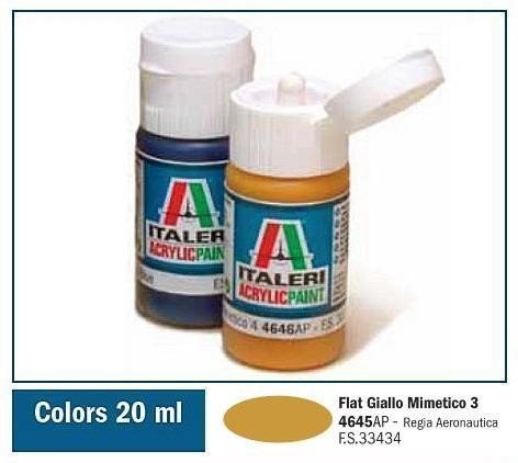 Italeri 4645AP FLAT GIALLO MIMETICO 3 20ml 