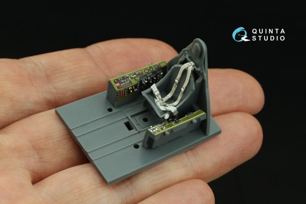 Quinta Studio QD48427 F6F-5 Hellcat 3D-Printed coloured Interior on decal paper (Eduard) 1/48