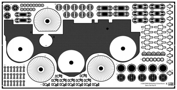 MK1 Design MD-20025 DKM Battleship SCHARNHORST VALUE PACK for Trumpeter 1/200