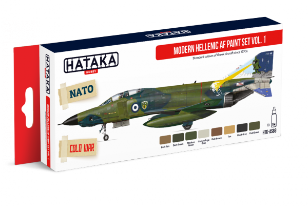 Hataka HTK-AS68  Modern Hellenic AF paint set vol. 1 (8x17ml)