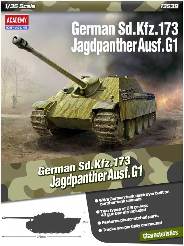 Academy 13539 German Sd.Kfz. 173 Jagdpanther Ausf.G1 1/35