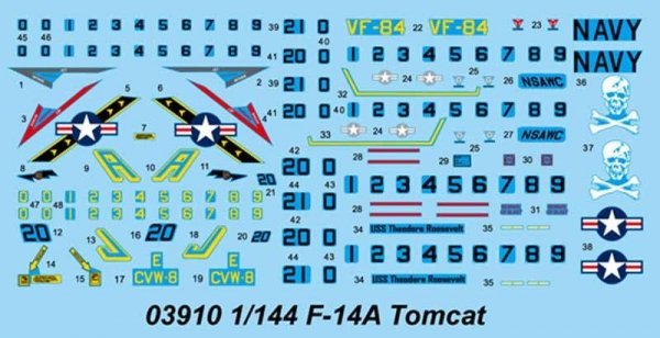 Trumpeter 03910 Grumman F-14A Tomcat 1/144