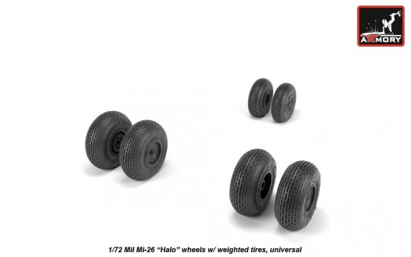 Armory Models AW72062 Mil Mi-26 Halo wheels w/ weighted tires 1/72