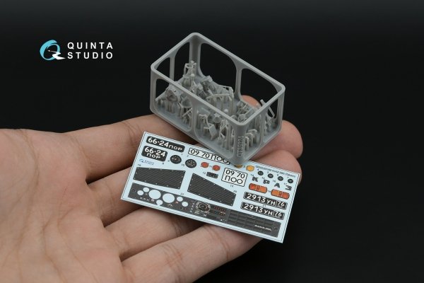 Quinta Studio QD+35160 KrAZ-260 3D-Printed &amp; coloured Interior on decal paper (Takom) (with 3D-printed resin parts) 1/35