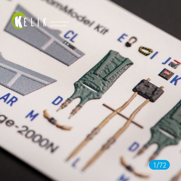 Kelik K72051 Mirage - 2000N - interior 3D decals for Dream Model kit (1/72)