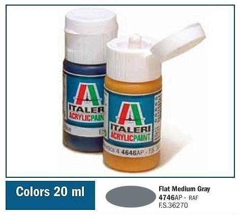 Italeri 4746AP FLAT MEDIUM GRAY 20ml 