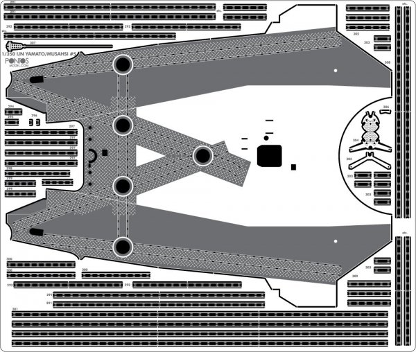 Pontos 37003F1 IJN Yamato Detail Up Set Advanced (1:350)