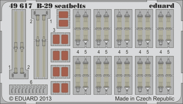 Eduard 49617 B-29 seatbelts 1/48 (Revell)