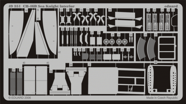 Eduard 49351 CH-46D interior ACADEMY 1/48