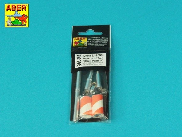 Aber 35l-345 120 mm L/55 CN08 barrel for K2 "Black Panther" tank / Lufa 120 mm L/55 CN08 do czołgu K2 "Black Panther" 1/35