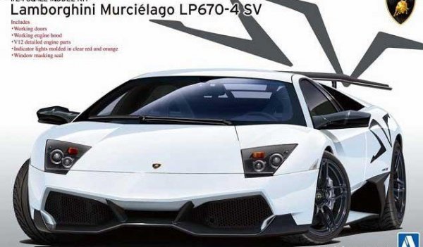 Aoshima 00708 Lamborghini Murcielago LP670-4 SV Export Version (1:24)