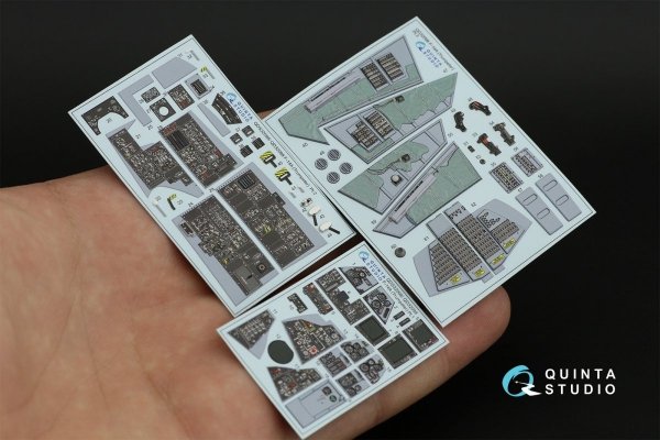 Quinta Studio QD32098 F-14A 3D-Printed &amp; coloured Interior on decal paper ( Trumpeter ) 1/32