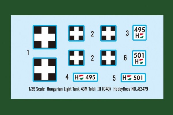 Hobby Boss 82479 Hungarian Light Tank 43M Toldi III(C40) (1:35)