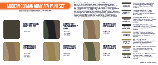 Hataka HTK-CS81 ORANGE LINE – Modern German Army AFV paint set 8x17ml