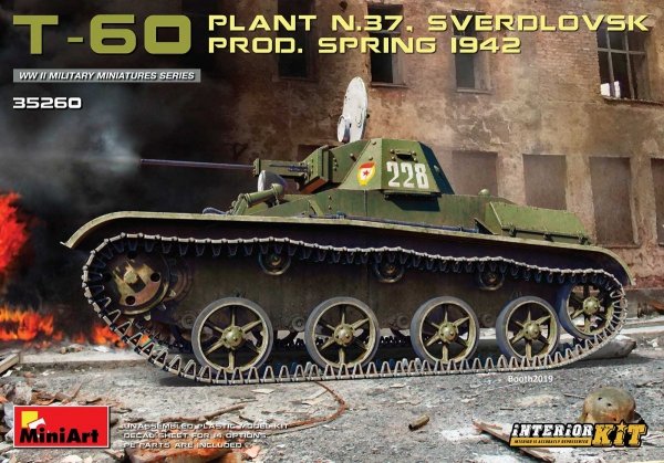 MiniArt 35260 T-60 PLANT N.37, SVERDLOVSK PROD. SPRING 1942. INTERIOR KIT 1/35