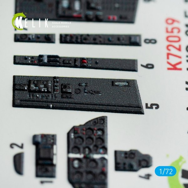 KELIK K72059 MIG-21 F-13 INTERIOR 3D DECALS FOR REVELL KIT 1/72