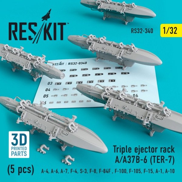 RESKIT RS32-0340 TRIPLE EJECTOR RACK A/A37B-6 (TER-7) (5 PCS) 1/32