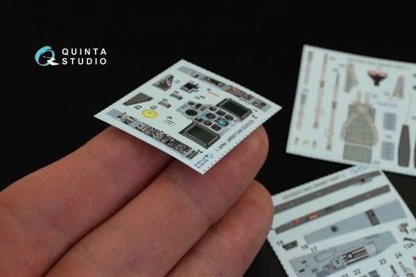 Quinta Studio QD32022 MiG-29SMT 3D-Printed &amp; coloured Interior on decal paper (for Trumpeter kit) 1/32