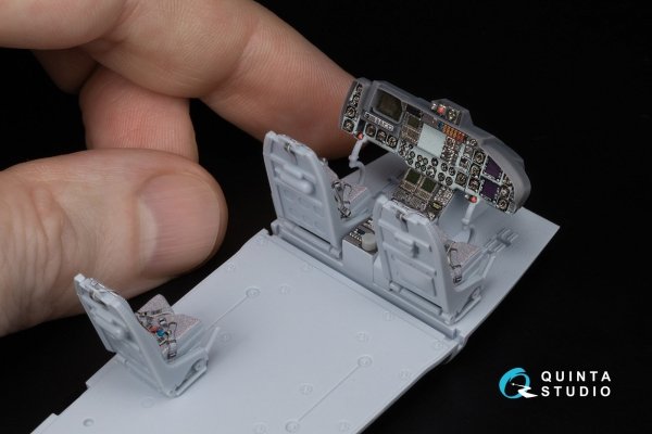 Quinta Studio QD+48484 Lynx Mk88A 3D-Printed &amp; coloured Interior on decal paper ( Airfix )( with 3D-printed resin parts ) 1/48