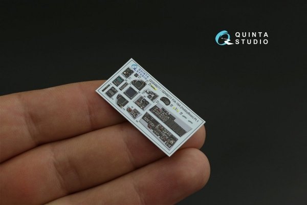 Quinta Studio QD48277 F/A-18А 3D-Printed &amp; coloured Interior on decal paper (HobbyBoss) 1/48