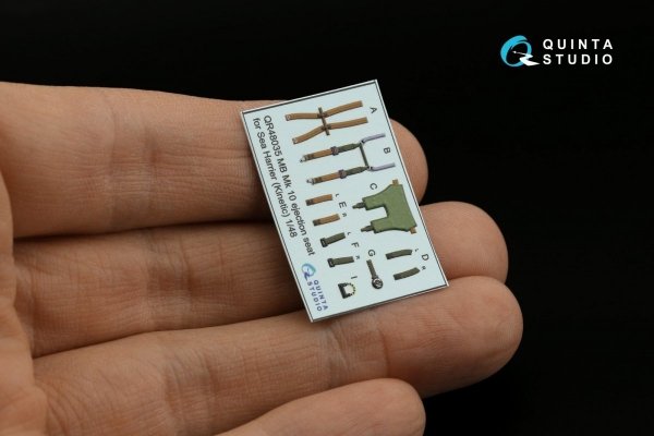 Quinta Studio QD48344 Sea Harrier FA.2 3D-Printed &amp; coloured Interior on decal paper (Kinetic) 1/48