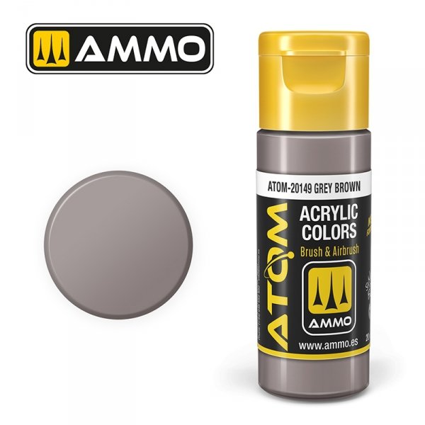 AMMO of Mig Jimenez 20149 ATOM COLOR Grey Brown 20ml