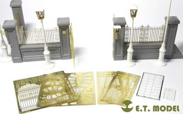 E.T. Model J35-001 Park Gate &amp; Fence FOR MINIART KIT