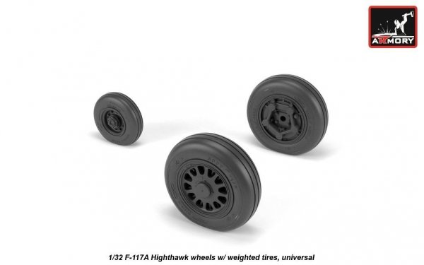 Armory Models AW32305 F-117A Nighthawk wheels w/ weighted tires 1/32
