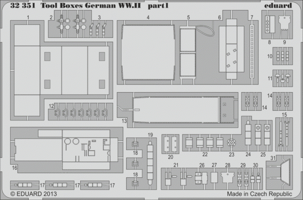 Eduard 32351 Bf 109 tools and boxes 1/32