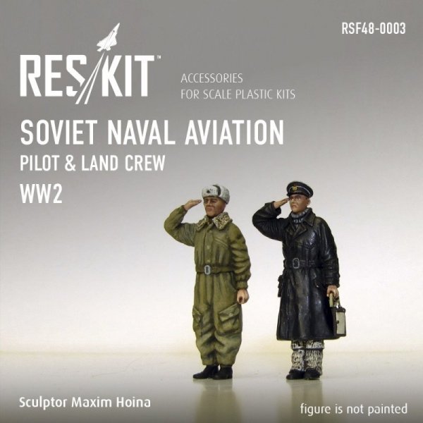 RESKIT RSF48-0003 Soviet Naval Aviation pilot &amp; land crew (WW2) 1/48
