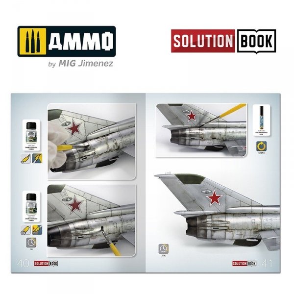 AMMO of Mig Jimenez 6521 How To Paint Bare Metal Aricraft Solution Book