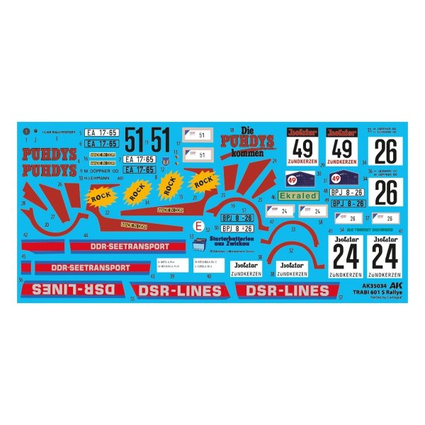 AK Interactive AK35034 Trabi 601 S Rallye 1/35