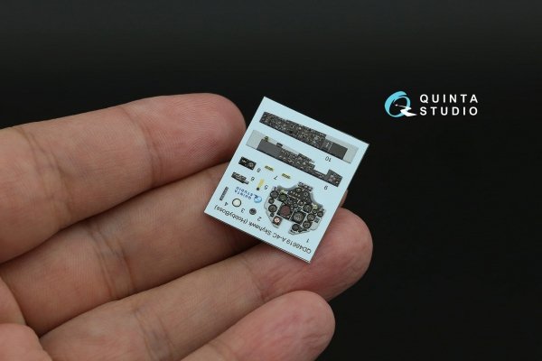 Quinta Studio QD48619 A-4C Skyhawk 3D-Printed &amp; coloured Interior on decal paper ( Hobby Boss ) 1/48