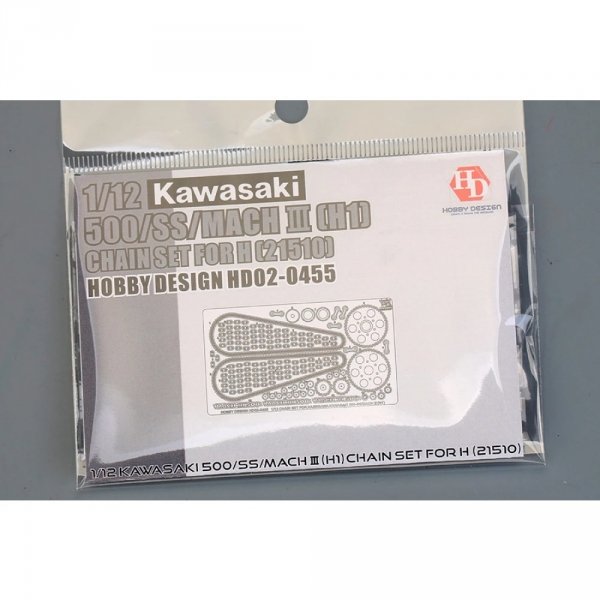 Hobby Design HD02-0455 Kawasaki 500/SS/Mach III (H1) Chain Set for Hasegawa kit #21510 1/12