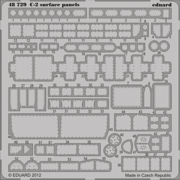 Eduard 48729 C-2 surface panels S. A. 1/48 KINETIC MODEL