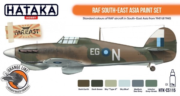 Hataka HTK-CS115 RAF South-East Asia paint set 6x17ml