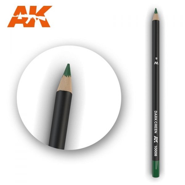 AK Interactive AK10008 Watercolor Pencil DARK GREEN