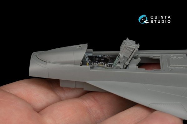 Quinta Studio QD48198 F/A-18E 3D-Printed &amp; coloured Interior on decal paper (for Meng kit) 1/48