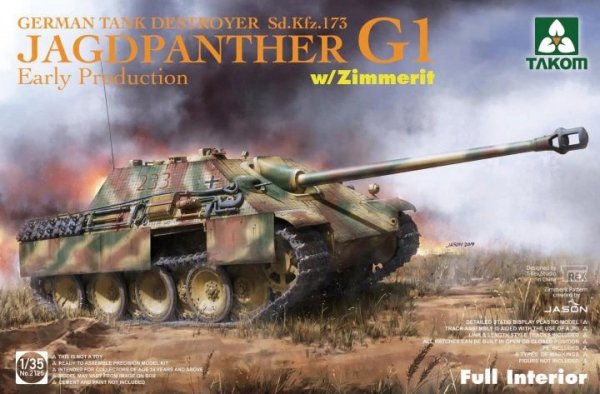 Takom 2125 Jagdpanther G1 Early Production w/zimmerit &amp; full interior 1/35